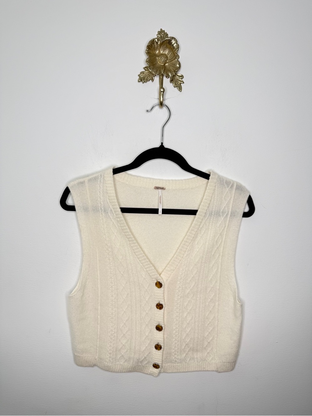 Free People Beatrice Cashmere Sweater Vest S